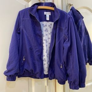 Purple bomber jacket